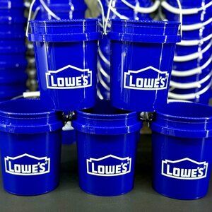3 Lowe's Lowes Mini Buckets 0.5-Quart Bpa-free Set Lot Bulk Gift Mens Womens